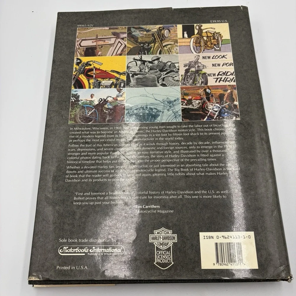 Big Book of Harley‎ Davidson Bolfert 1991 Vintage Coffee Table Book 300 Pages